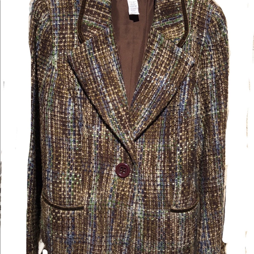 Ninety Tweed Jacket With Velvet Trim